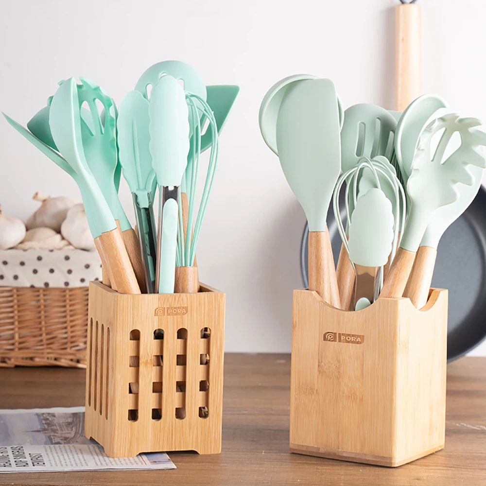2021 Kitchen Accessoire Set 11/13 Pcs Silicone Spatula Utensils with Spoon Shovel Tongs Cooking Tools Kitchenware | Дом и сад