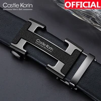 men belt genuine leather automatic buckle luxury brand male belts black strap original natural cowskin belts01001