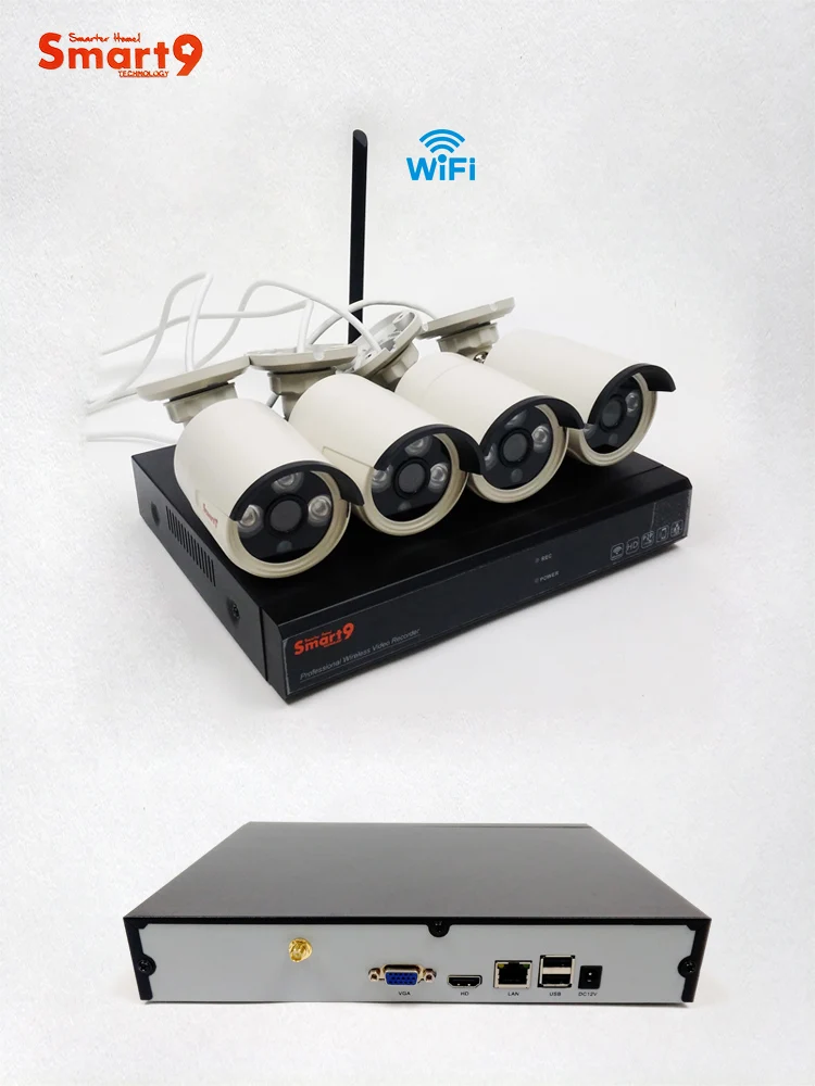 Smart9 Full HD 1080P 4CH беспроводной H.265 NVR комплект, приложение удаленного просмотра системы видеонаблюдения