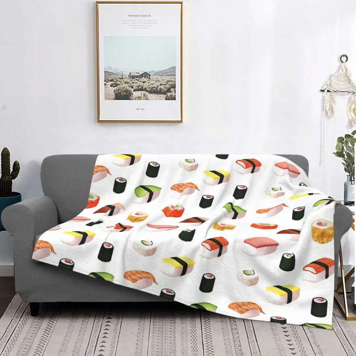 

Sushi Throw Blanket Fluffy Duvet Cover Bed Linen And Covers Quilt Winter Very Warm Picknick Blanket Bedspread 220240