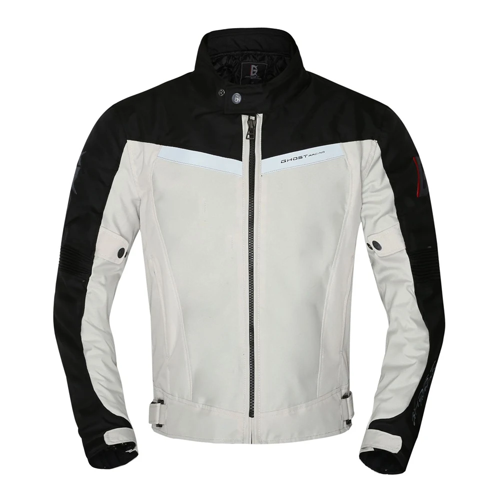 GR-Y02 White Призрак куртка для мотоспорта Водонепроницаемая Мото куртка+ мото rcycle брюки ветрозащитный гоночный костюм для верховой езды со съемным Linner - Цвет: GR-Y02 White