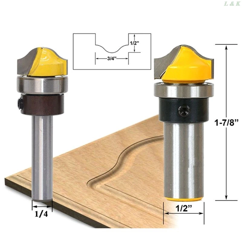 

1/2" 1/4" 8mm Shank Faux Panel Ogee Woodworking Router Bit Carbide Tenon Cutter Woodworking Tools U50A