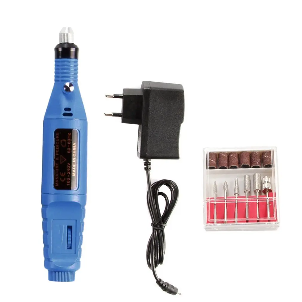 

Nail Polisher Removes Dead Skin Polishing And Polishing Pen Tester Mini Electric Nail Tool Polishing Machine Blue