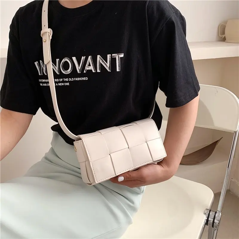 

High Quality Solid Color PU Leather Shoulder Bags for Women 2021 Small Crossbody Bag Large Capacity Ladies Handbags Sac Epaule