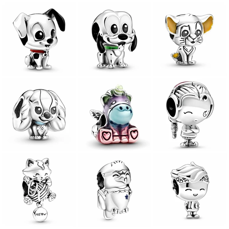 

KOJ 1PC 925 Sterling Silver Beads Pandora Charm For Fine Jewelry Retro Christmas Gift Elk Charm Diy Bracelet Accessories