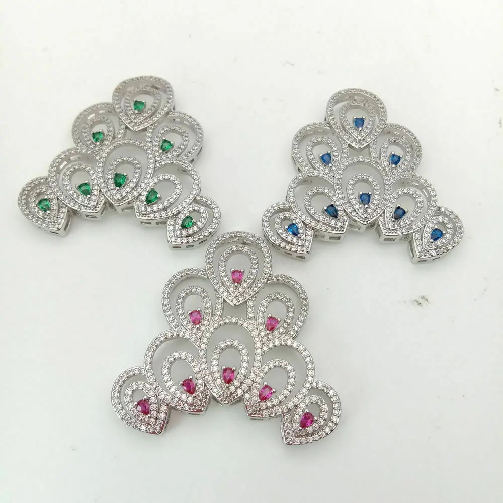 

APDGG 40x42 мм, Белый позолоченный кубический циркон, CZ Соединитель с цветочным узором Micro, кисточка для ожерелья, подвески, ювелирные изделия «сд...