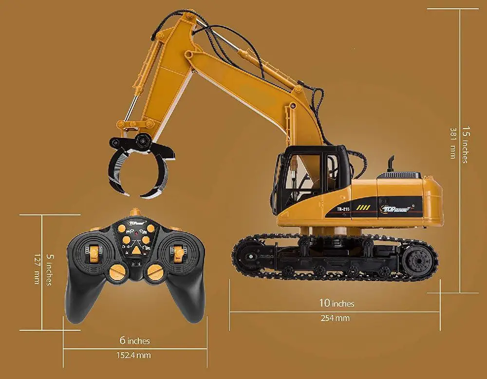 Игрушечный экскаватор Huina 1570 1:14 RC 16-канальный автомобиль с дистанционным
