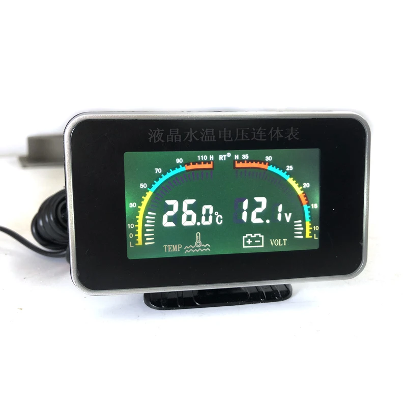

Universal Car 2 in 1 LCD Digital Display Voltmeter Gauge & Water Temp Temperature gauge