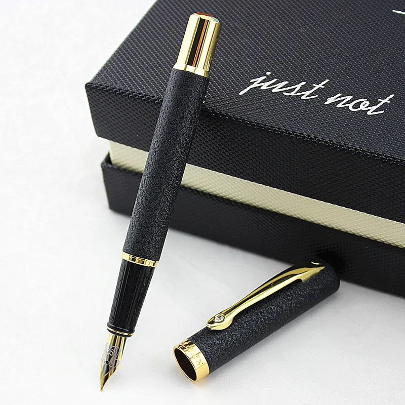

Роскошные подарочные ручки Шариковая ручка DIKA WEN K9 черный и золотой зажим авторучка с 0,5 мм наконечником высокого качества металлические ру...