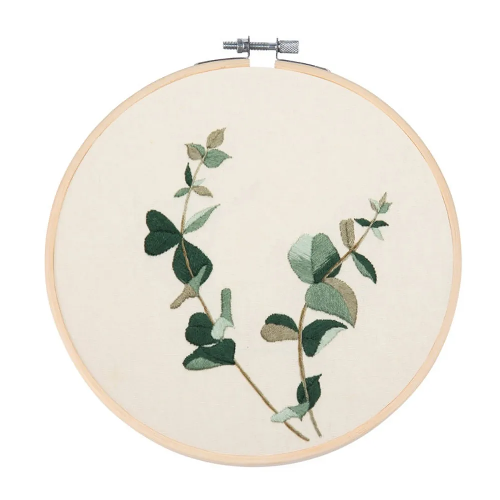 

DIY Flowers Plants Pattern Embroidery Beginner Needlework Kits Embroidery Semi-finished Product Kit Cross Stitch Sewing Craft