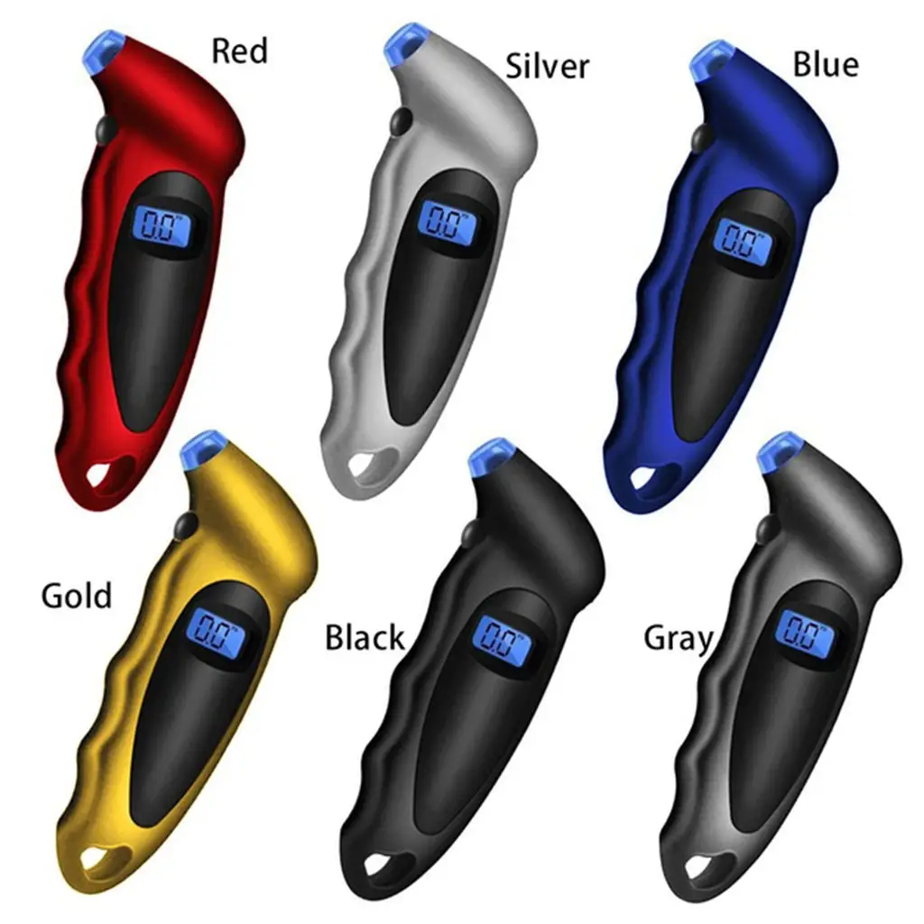 

Цифровой манометр в шинах 150 PSI, 4 настройки для автомобилей, грузовиков, велосипедов, с ЖК-дисплеем с подсветкой, нескользящая рукоятка и подсветкой