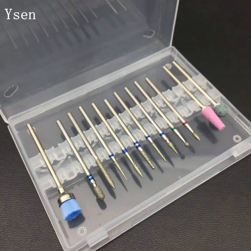 Набор фрез для маникюра электрическая машинка аппаратного 12 насадок инструменты