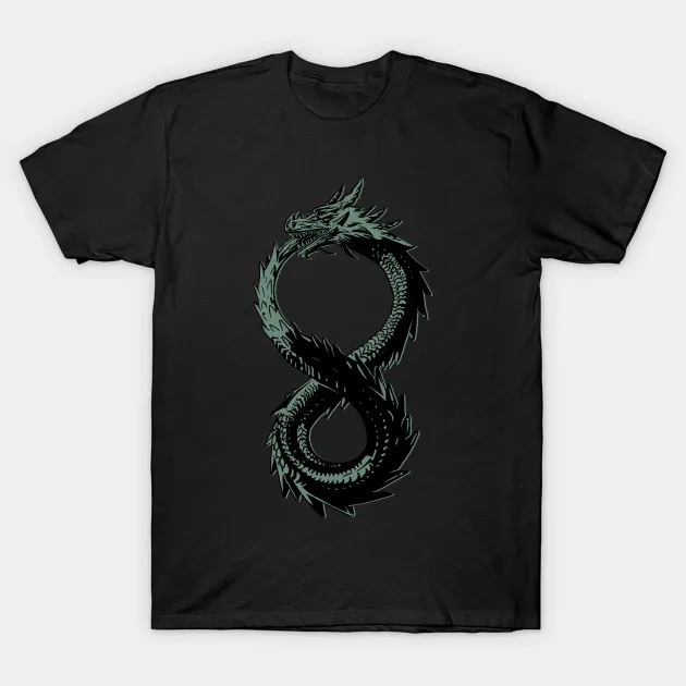 Мужская футболка из белого углеродного волокна Ouroboros от krobilad для женщин и мужчин |
