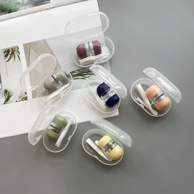 

Чехол для контактных линз Mini Bear, Женский Цветной контейнер, портативный дорожный набор для хранения линз