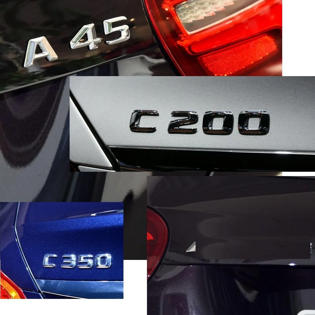 Хромированная пластиковая Эмблема для багажника Mercedes Benz AMG A C E G S CLK GLE ML GLK Class|badge