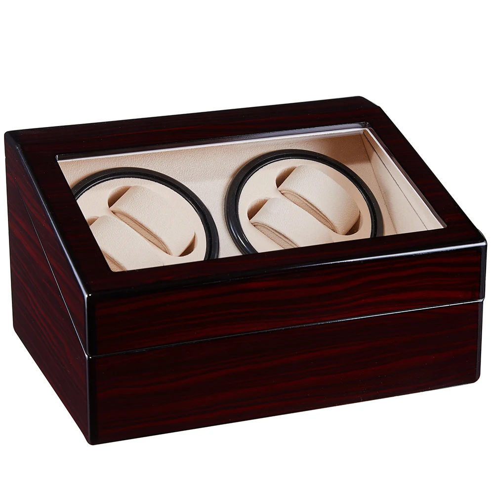 

Luxury Automatic Watch Winder Box Wooden 4+6 Watches Winding Storage Box Collection Holder Display Silent Motor Shaker Box