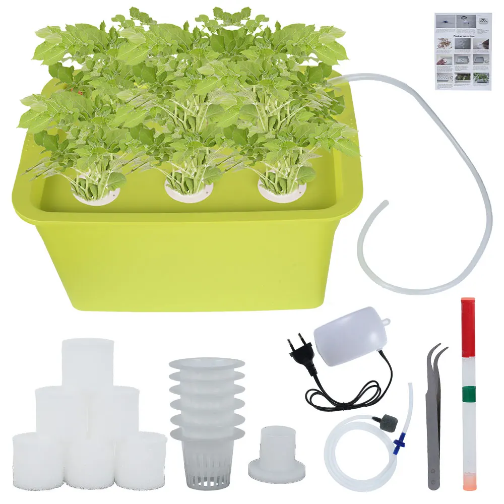 

6 Holes Hydroponic Systems Plants Site Hydroponic Systems Nursery Pots Soilless Cultivation Garden Cabinet Seedling Growing Box