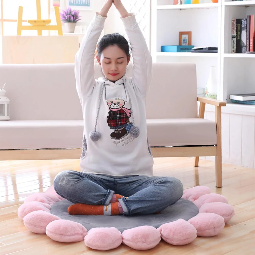 Мягкий Цветочный Круглый напольный коврик ползающее одеяло для детей декор