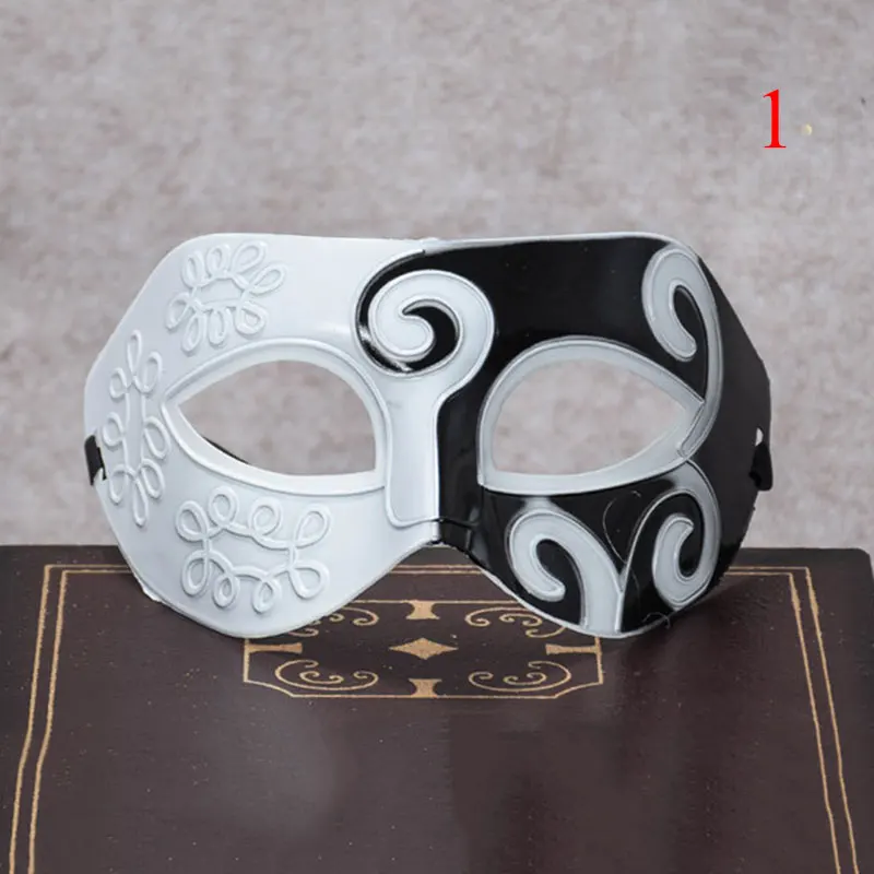 Креативная мужская маска на половину лица Хэллоуин пластиковые сращивающиеся