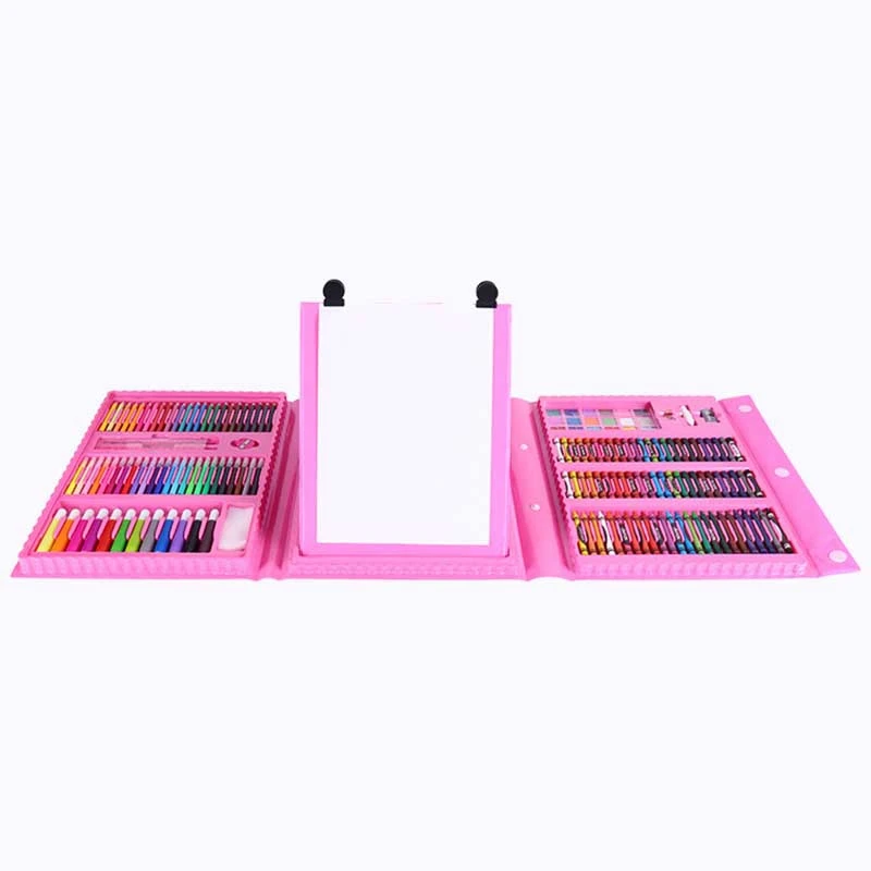 

176Pcs Creative Painting Graffiti Paint Brush Set Fashion Children Daily Entertainment Toy Art Sets with Easel Gift for Kids