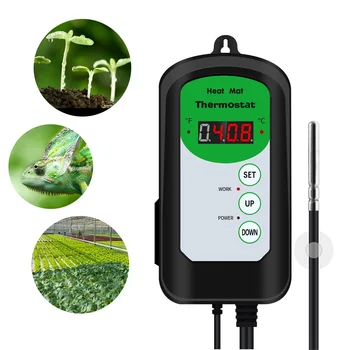 Digital Heat Mat Thermostat 1000W Temperature Controller For  Hydroponic Plants Seed Germination Reptiles Brewing Pet Supplies 1