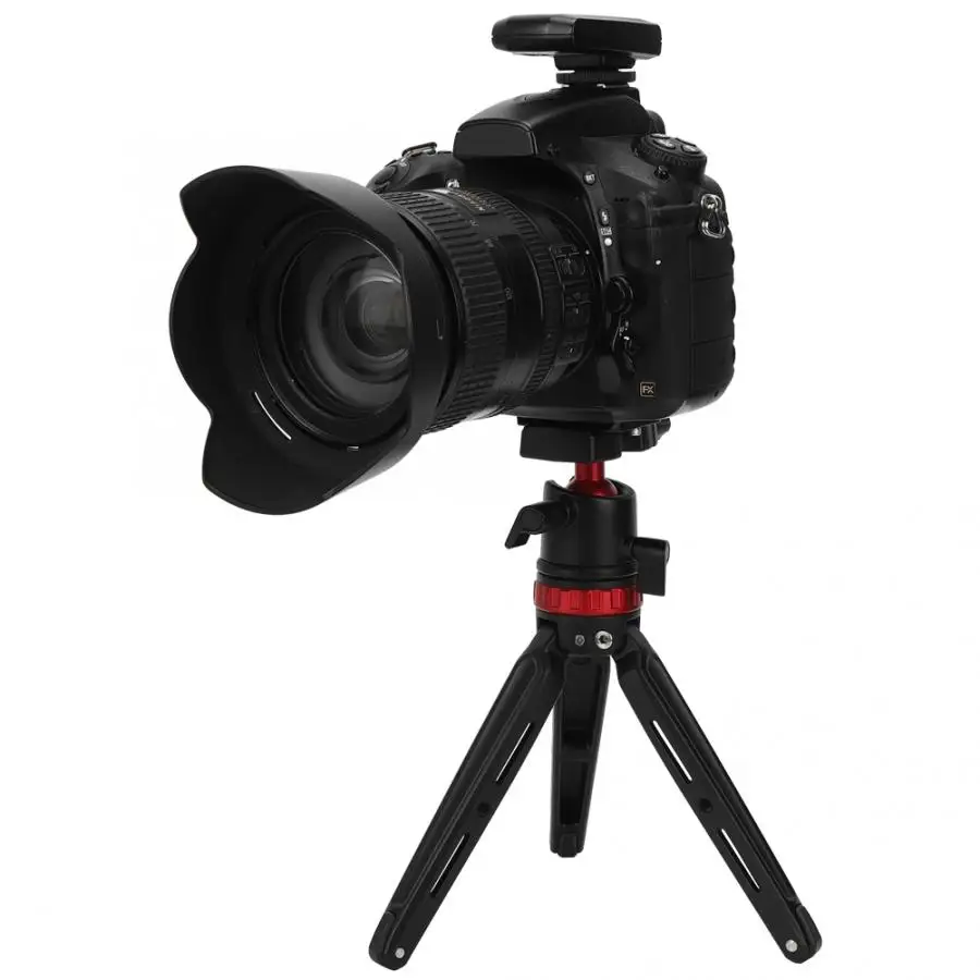 Алюминиевый сплав красный мини настольный регулируемый штатив с панорамной