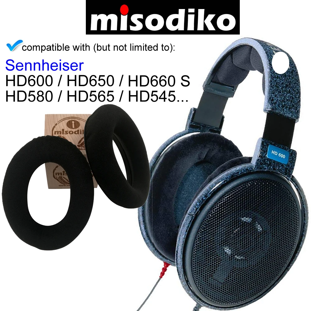 Набор сменных амбушюров misodiko для Sennheiser HD650 HD600 HD580 HD660 S HD565 HD545 амбушюры ремонта