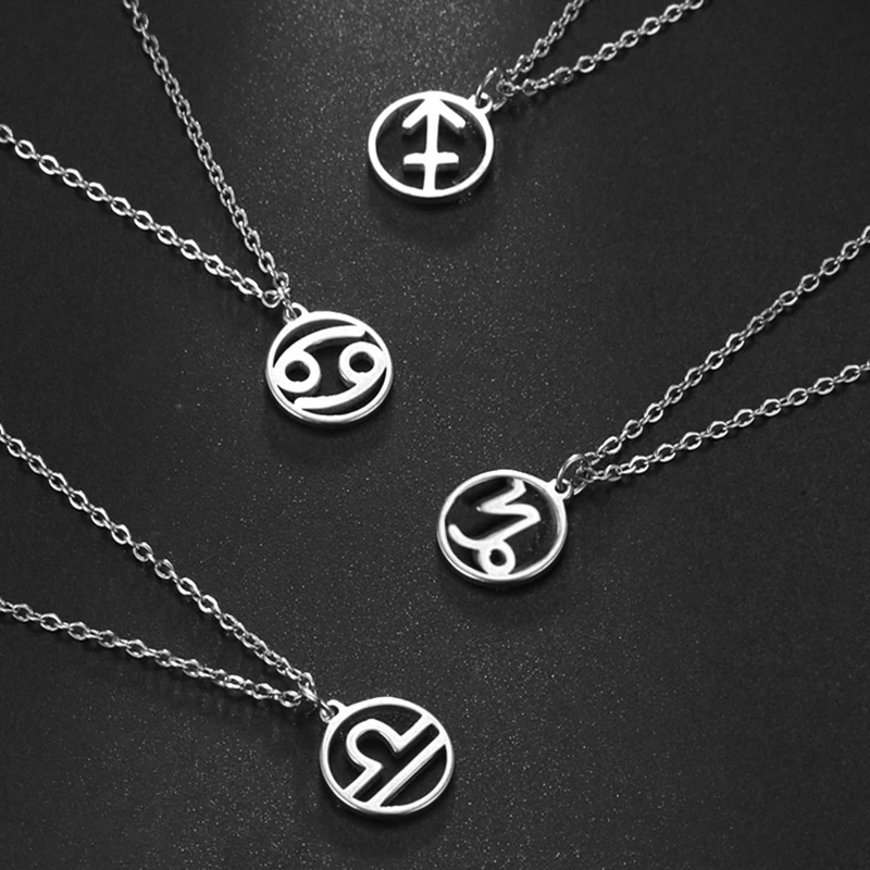 Unift гороскоп Зодиак 12 Созвездие ожерелье из нержавеющей стали ювелирные изделия для женщин подарок на день рождения Астрология Овен Близнецы Рак Лев ожерелье гороскоп