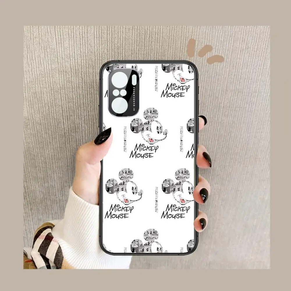 personality mickey phone case for xiaomi redmi poco f1 f2 f3 x3 pro m3 9c 10t lite nfc anime black cover silicone back prett mi free global shipping
