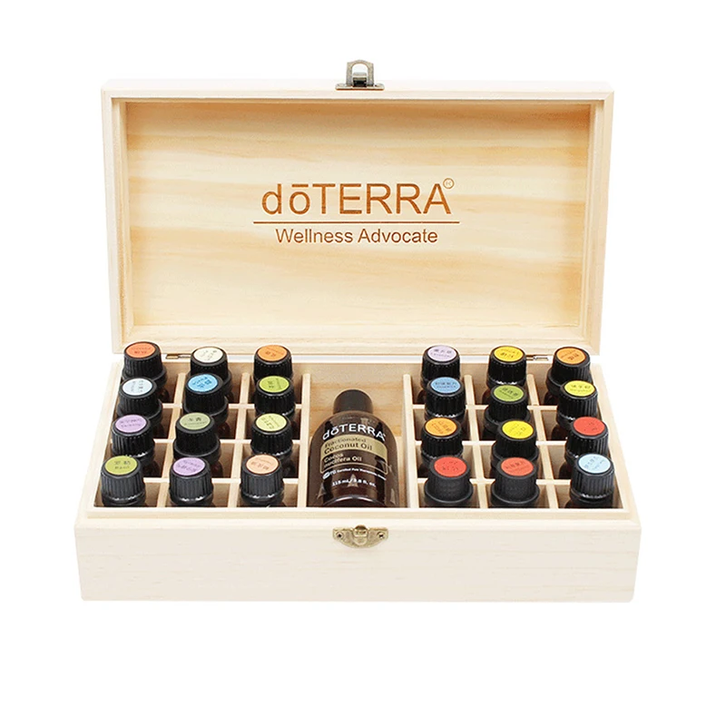 

32 Grids Essential Oil Natural Wood Box Aromatherapy Wooden Box Treasure Jewelry Storage Organizer Handmade Craft for Home Decor