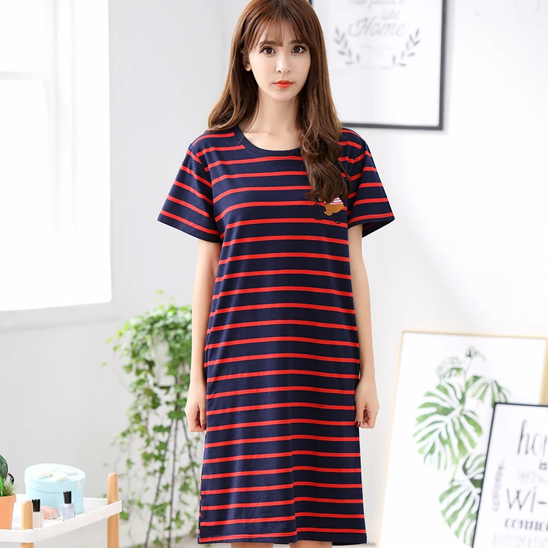 Ночное платье с героями мультфильмов для женщин ночное белье размера плюс 5XL