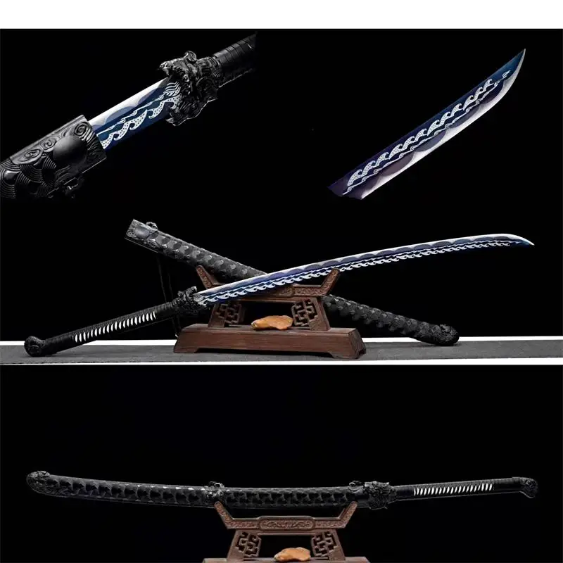 Настоящий японский самурайский меч Сплав Tsuba ручная работа катана ручной ковки