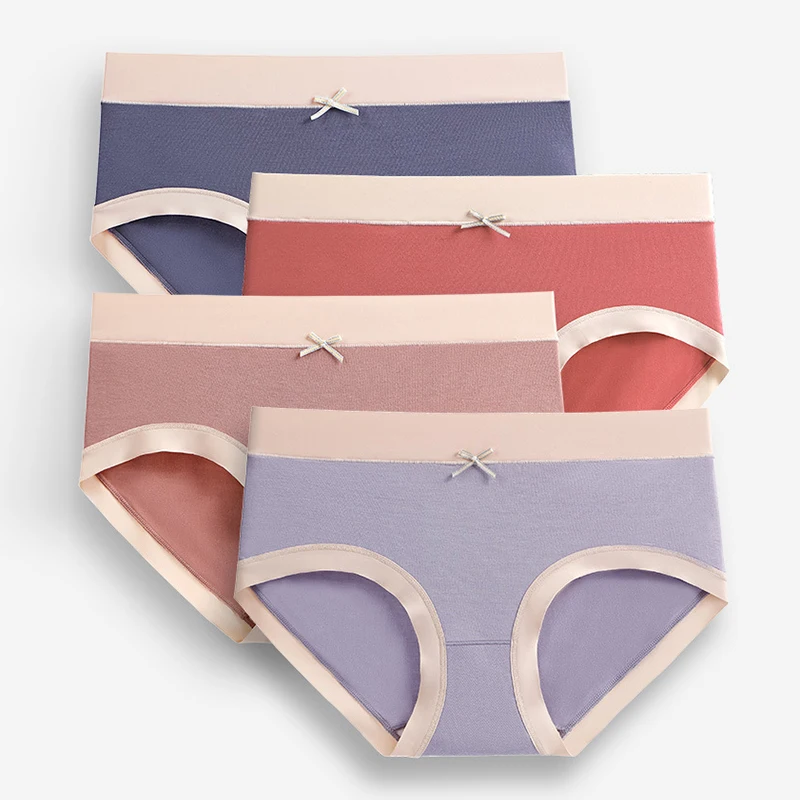 

Plus Size Panties Cotton Comfortable Modal Panties Mid-rised Women Underpants Simple Women's Panties Plus Size Super Elastic