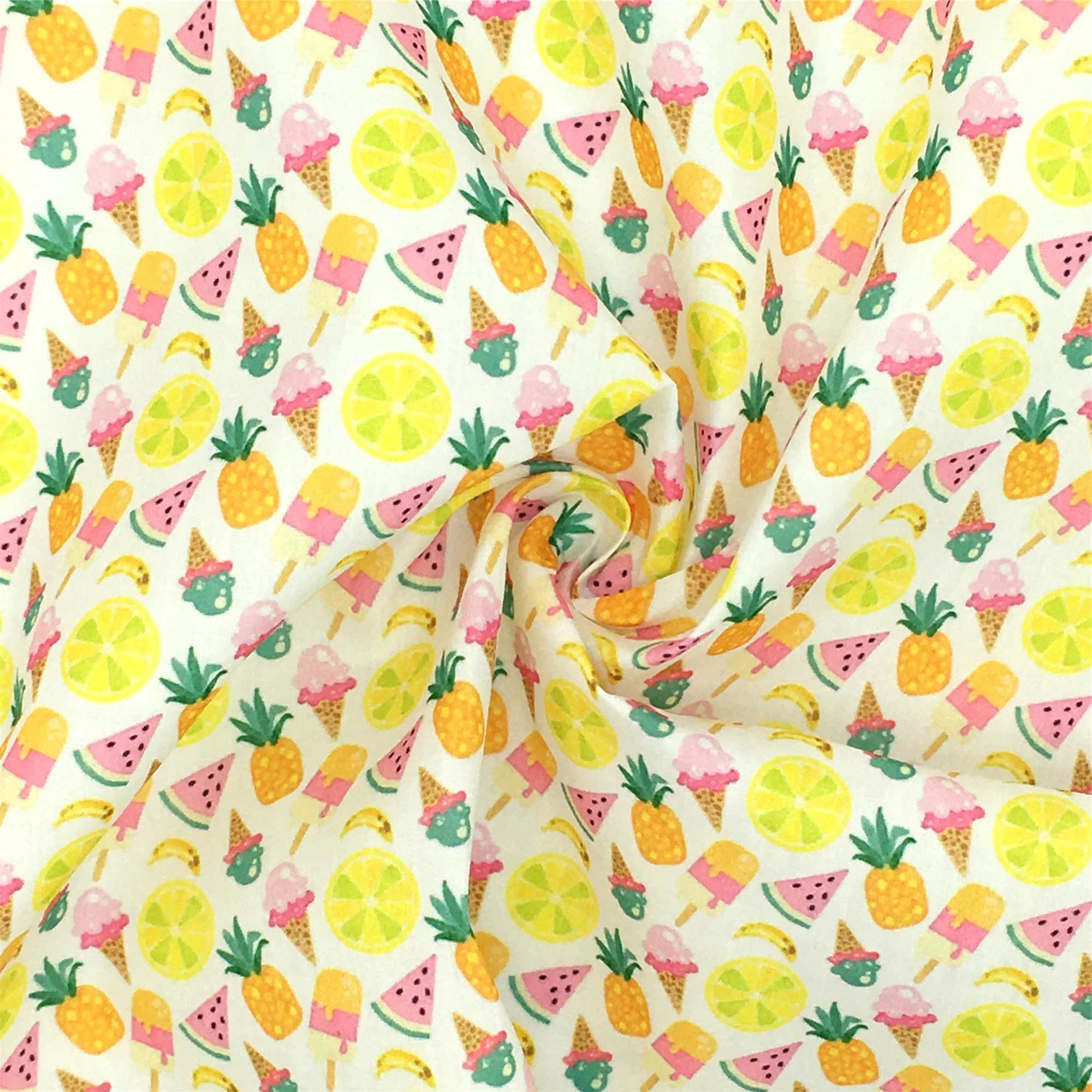 Ананасов полиэфир хлопчатобумажной ткани из кусков для шитья кукол стеганые