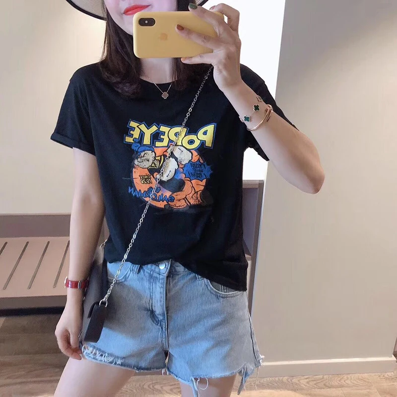 

Tops Blue T Shirt Women Short Sleeve Tshirt fuchsia