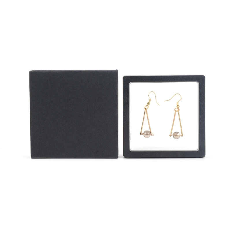 Черный пластиковый подвесной чехол N58F для демонстрации серег монет драгоценных