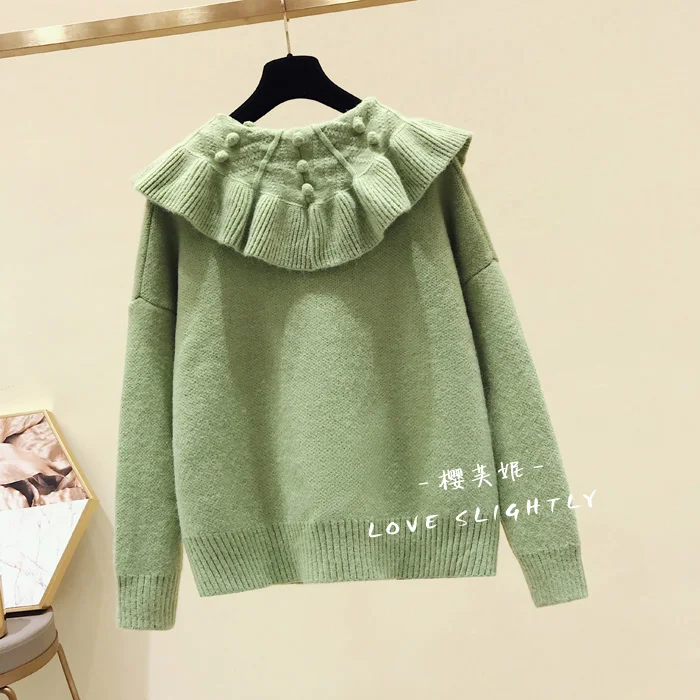 

2020 New Autumn Sweet Large Pockets Student Cardigan Sweater Female K580 Students Solid Color Knitted Coat Girls Knitwear Tops