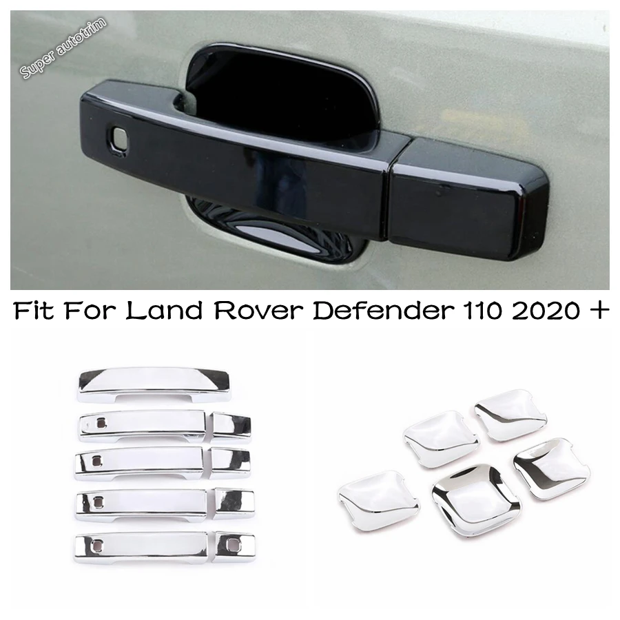 

Outside Car Door Pull Doorknob Handle Hand-clasping Bowl Cover Trim ABS For Land Rover Defender 110 2020 2021 Exterior Refit