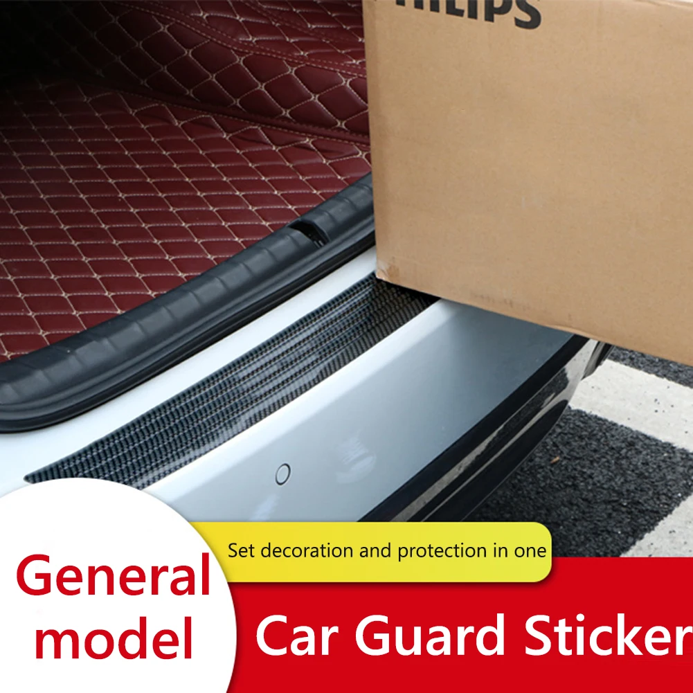 

Protective Styling Mouldings Car Stickers 90cm/104cm Car Trunk Guard Plate Sticker Rear Bumper Trim Anti-Scratch Strip Pad