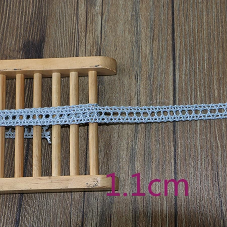 1.1cm5 yards Новинка, 5 ярдов/много, высокое качество, белое кружево, хлопок, кружево для шитья, домашний интерьер, аксессуары для одежды, материал для рукоделия - Цвет: 1.1cm5 yards