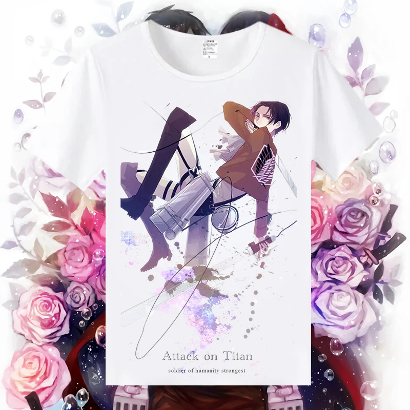 Летняя футболка с коротким рукавом для косплея из атаки на Титанов|Костюмы аниме|