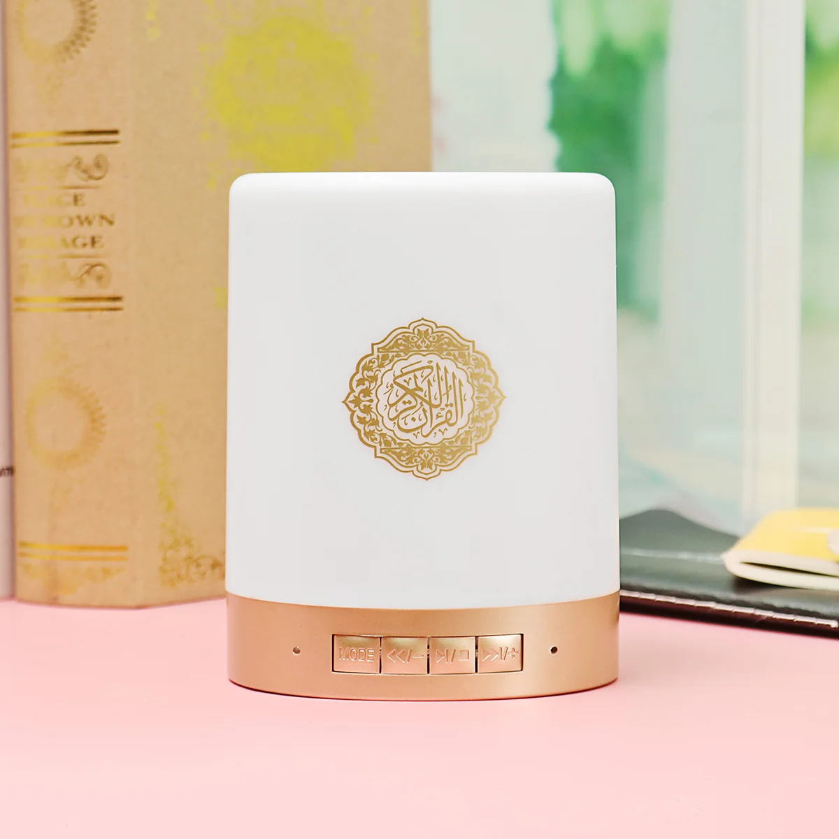 Quran беспроводной bluetooth динамик светодиодный Корейская Сенсорная лампа TF карта
