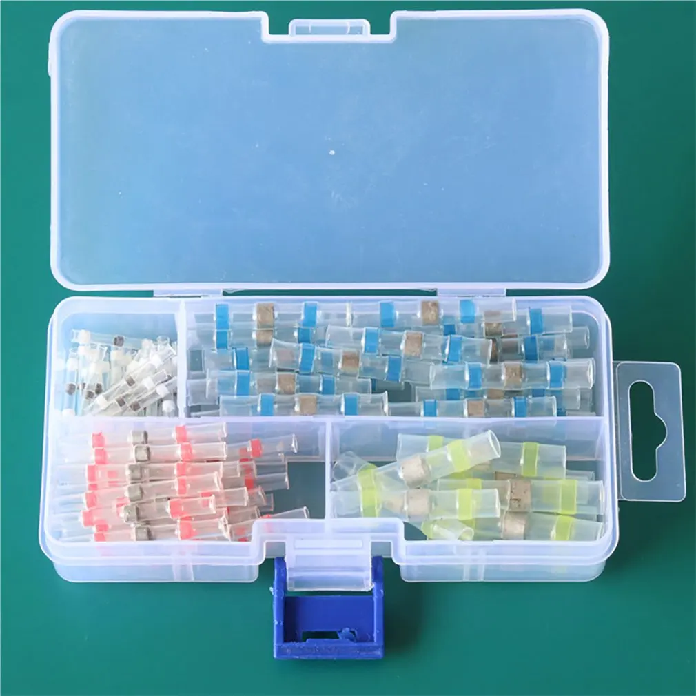 Heat Shrink Tin Ring Waterproof Soldering Tube Terminal Block Set 0.25-6 Square Medium Docking |