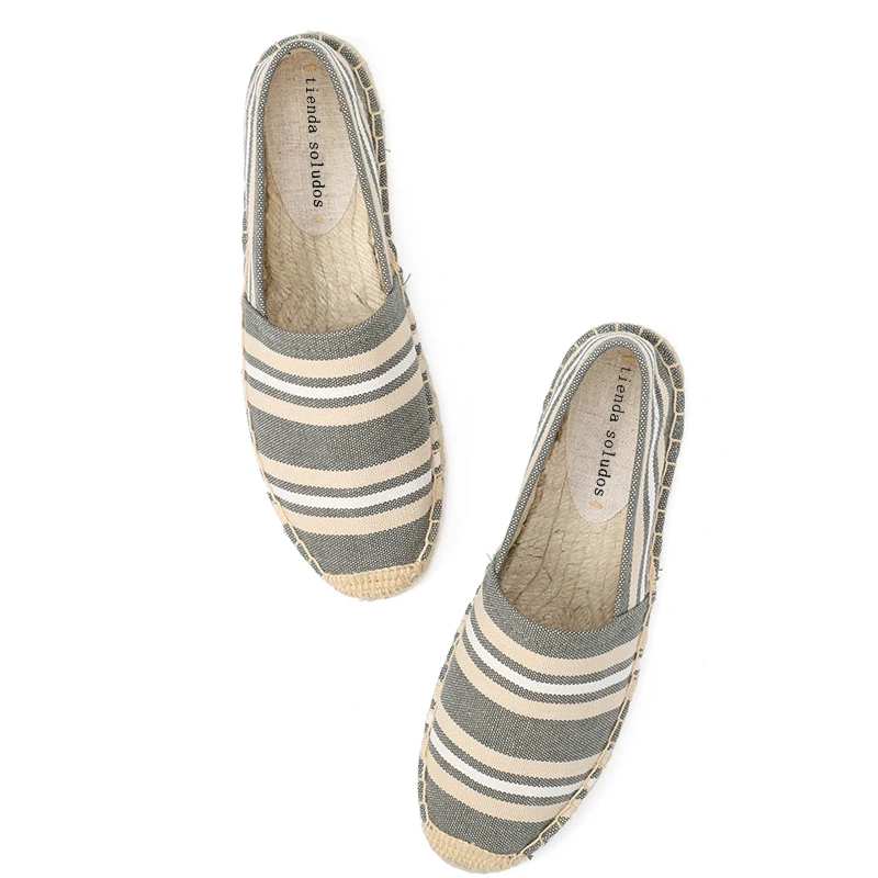 Эспадрильи женские холщовые удобная обувь на плоской подошве без застежки