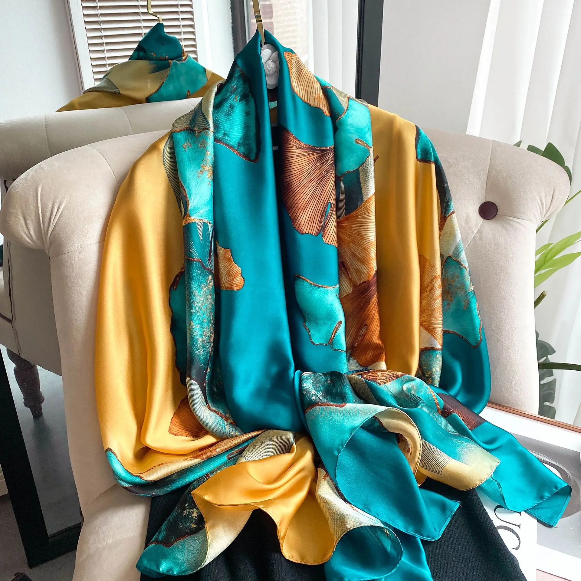 

180x90 см шелковый шарф для женщин, длинная бандана, платок, хиджаб, тихий, пляжный саронг, модный, 2021 шарф шаль оптовая продажа