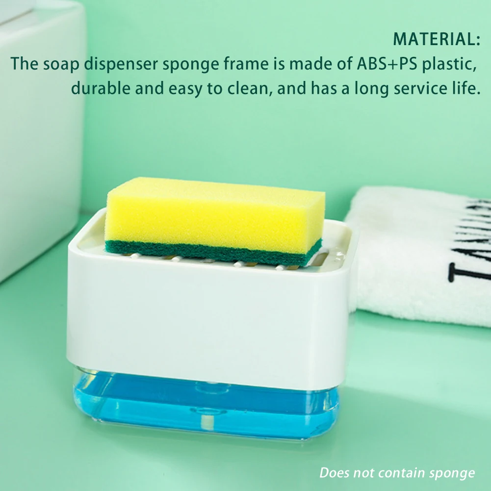 2 в 1 дозатор для жидкого мыла Кухня Раковина компактный губка держатель