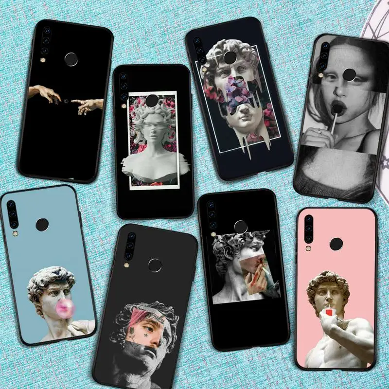 

Mona Lisa Art David Phone Case For Huawei Honor view 7a5.45inch 7c5.7inch 8x 8a 8c 9 9x 10 20 10i 20i lite pro