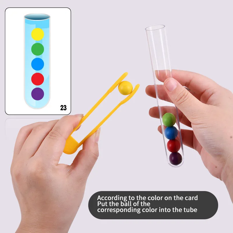 

1 Set Test Tube Toy with Beads and Ball A New Type of Ball and Bead Toys For Children's Early Childhood Education