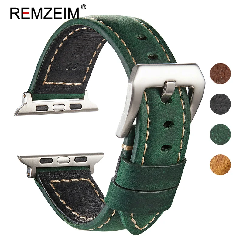 

Кожаный ремешок для Apple Watch Band 44 мм 40 мм, браслет для iwatch Band 38 мм 42 мм, Apple Watch Series 6 5 4 3 SE 2 1