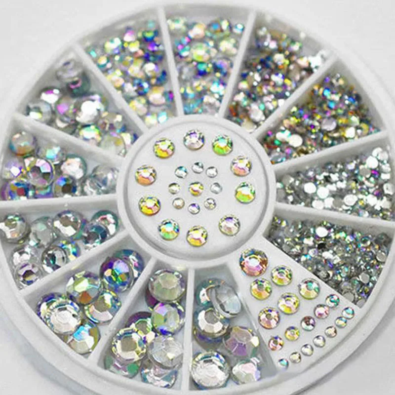 

5 размеров, смешанные партии, модные 3D блестящие стразы, украшения для ногтевого дизайна, одежды, обуви